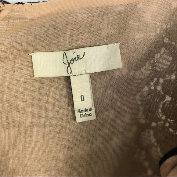 JOIE Solandra Lace Overlay Dress Navy 0 - Picture 7 of 8